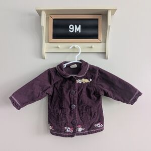 Purple Kids Jacket with Embroidered Details